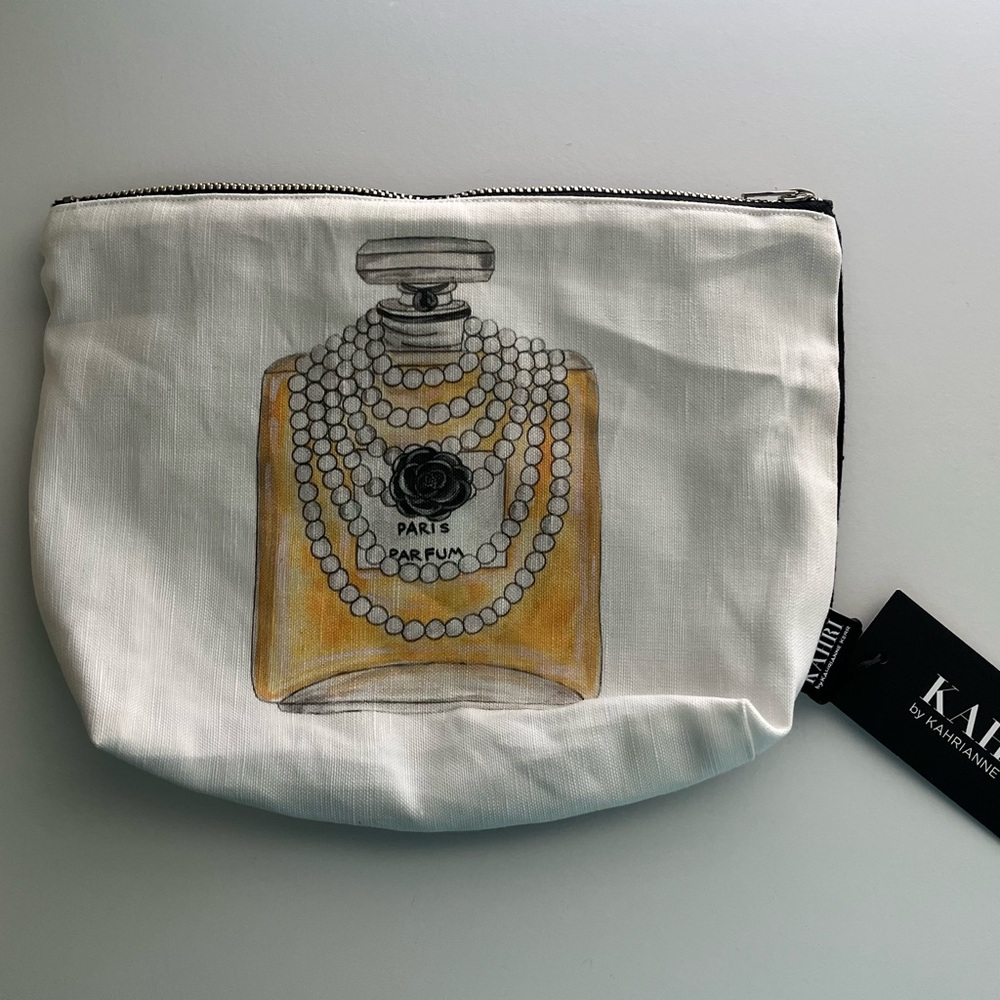 Perfume Bottle T Bottom Cosmetic Bag by KahriAnne Kerr